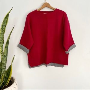 Anthropology Oliver by escio oversized red pullover sweater